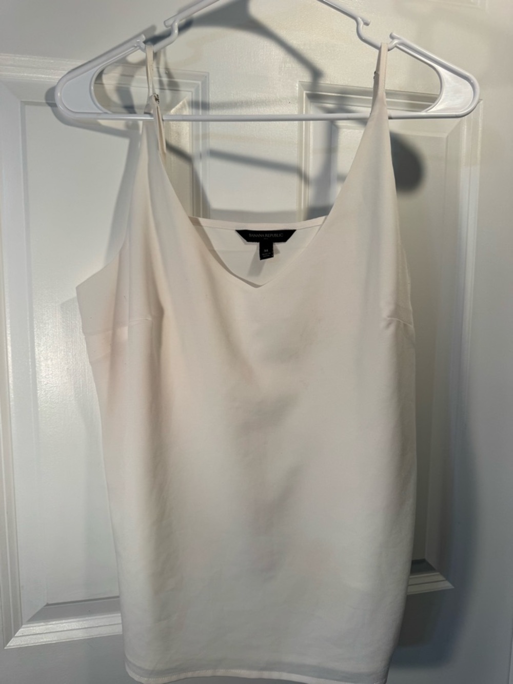 Banana Republic Ivory V-Neck Spaghetti-Strap Camisole